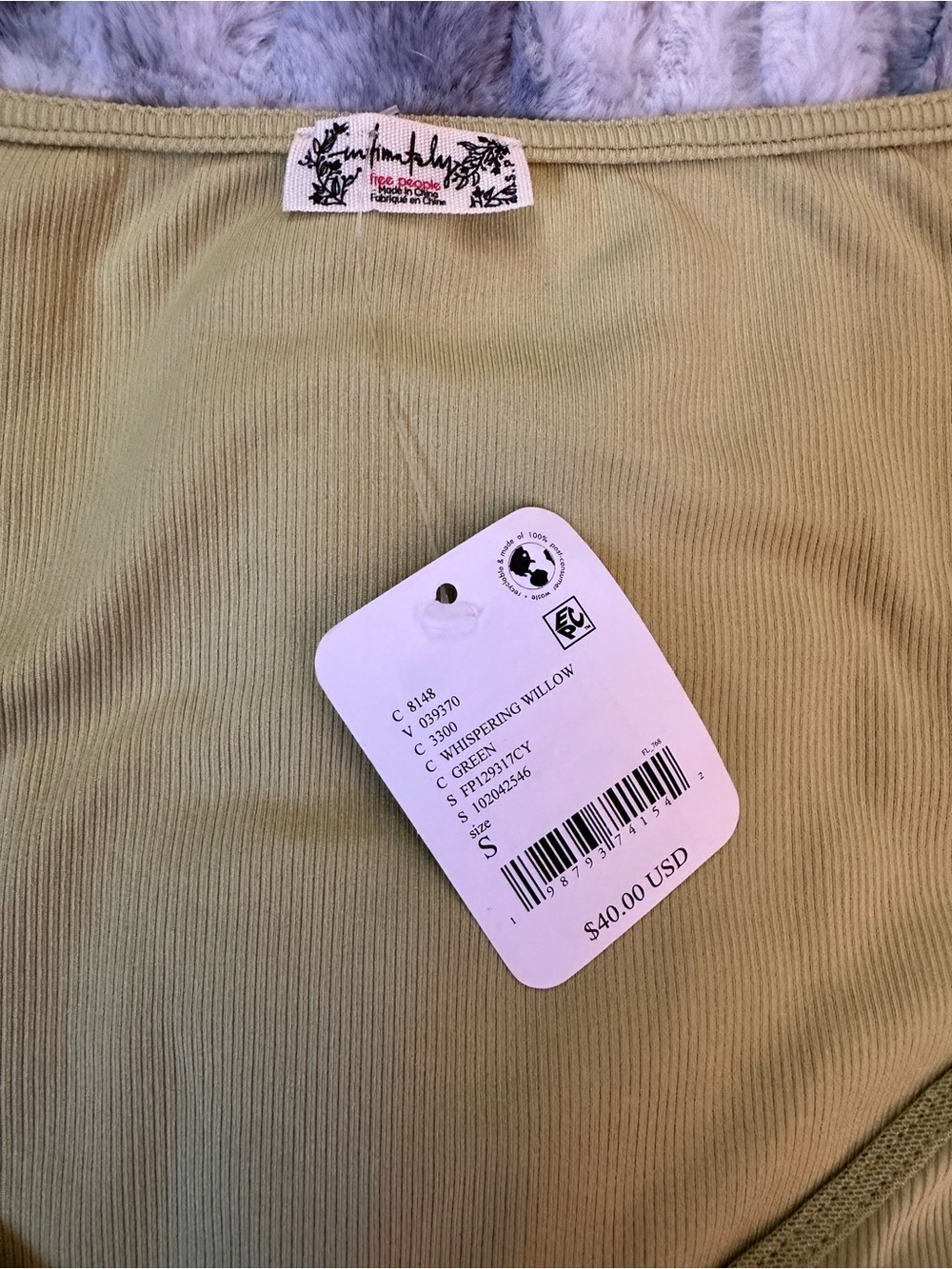 Free people Women’s Lime Green Sweetheart Neck Cap Sleeve Top - Picture 3 of 3